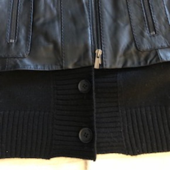 BCBGMAXAZRIA Black Lamb Leather VIGGO Vest - NWOT - Picture 9 of 9